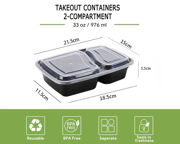 Disposable Take Out Box dimensions